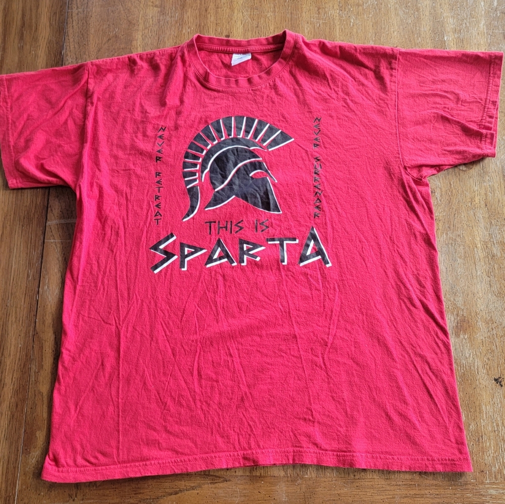 This is Sparta Red T-Shirt - Size X-Large